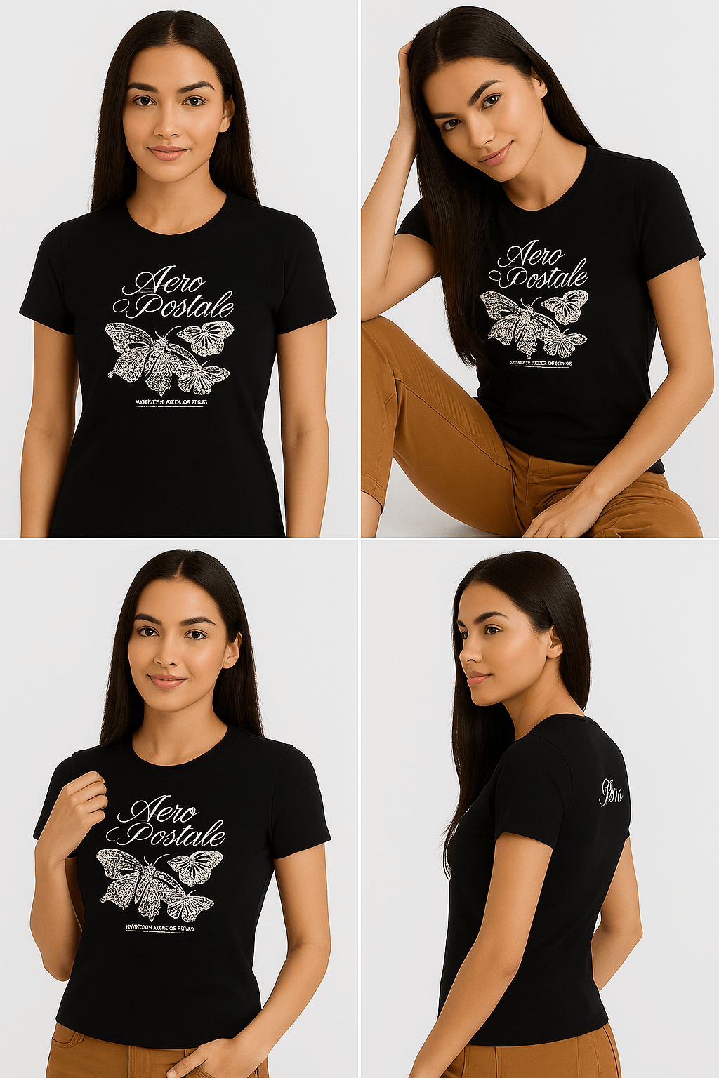CM-2025-002 - Camiseta de Mariposas con Foil para Mujer